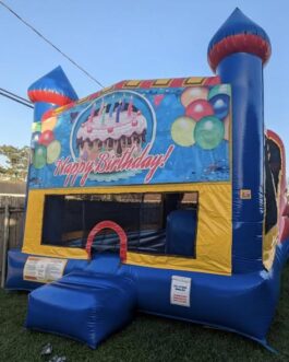 happy birthday cake bounce house